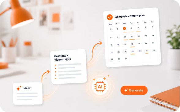 Content generation via AI