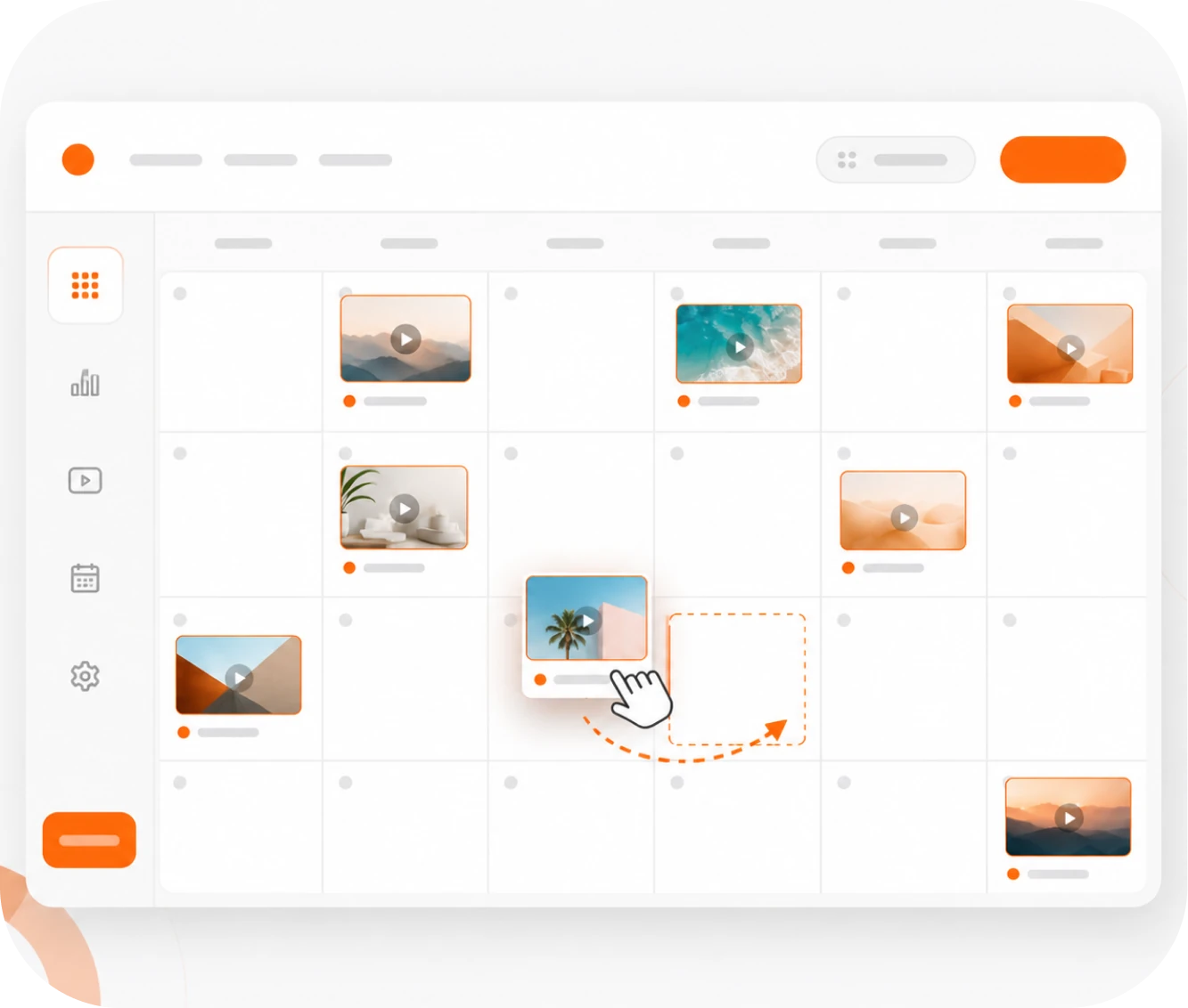 Content planning in calendar