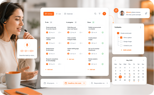 Tasks in projects, clearly, conveniently and transparently. Tasks in projects, clearly, conveniently and transparently.
